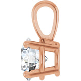 14K Rose Gold 3/4 CT Natural Diamond Pendant