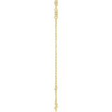 14K Yellow Gold 1/3 CTW Lab-Grown Diamond Bezel-Set 3-Stone 6 1/2-7 1/2" Bracelet