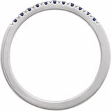 Sterling Silver Natural Blue Sapphire Stackable Ring