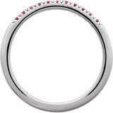 Sterling Silver Natural Ruby Stackable Ring