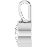 Platinum 5/8 CT Natural Diamond Bezel-Set Solitaire Pendant