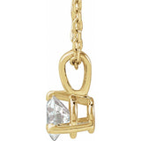 14K Yellow Gold 1/4 CTW Natural Diamond 18" Necklace