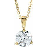 14K Yellow Gold 1 CTW Natural Diamond 18" Necklace