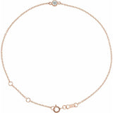 14K Rose Gold Lab-Grown Diamond 6 1/2-7 1/2" Bracelet