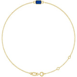 14K Yellow Gold Lab-Grown Blue Sapphire 6 1/2-7 1/2" Bracelet
