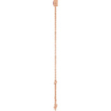 14K Rose Gold Natural Ruby 6 1/2-7 1/2" Bracelet