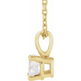 14K Yellow Gold 1 CT Natural Diamond 18" Necklace