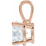 14K Rose Gold 1 1/2 CT Lab-Grown Diamond Pendant