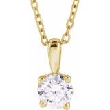 14K Yellow Gold 2 CT Natural Diamond 18" Necklace