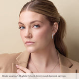 14K Rose Gold Natural Aquamarine Earring