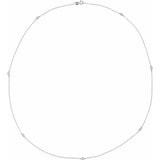 Sterling Silver 1/3 CTW Natural Diamond 7-Station 24" Necklace