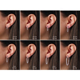 14K Rose Gold 1/4 CTW Natural Diamond Inside-Outside 14.5 mm Hinged Hoop Earrings