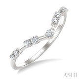1/5 Ctw Chevron Round Cut Diamond Fashion Band in 10K White Gold