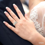 3/4 Ctw Diamond Wedding Set with 1/2 Ctw Princess Cut Engagement Ring and 1/3 Ctw Wedding Band in 14K Yellow and White Gold