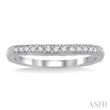 1/6 Ctw Round Cut Diamond Wedding Band in 14K White Gold