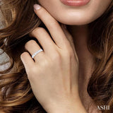 3/4 Ctw East-West Set Princess Cut Bezel Diamond Stackable Fashion Band in 14K White Gold