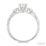 1/5 Ctw Diamond Semi-Mount Engagement Ring in 14K White Gold