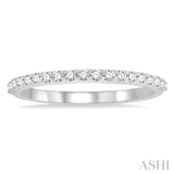 1/3 Ctw Round Cut Diamond Wedding Band in 14K White Gold