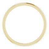 14K Yellow Gold 1.5 mm Half Round Band Size 6