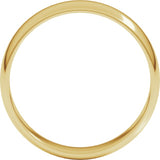 10K Yellow Gold 5 mm Lightweight Half Round Band Size 10