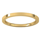 14K Yellow Gold 1.5 mm Comfort-Fit Flat Band Size 8