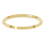 10K Yellow Gold 1.5 mm Lightweight Half Round Band Size 7