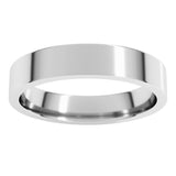 10K White Gold 4 mm Lightweight Comfort-Fit Flat Band Size 5