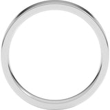 Platinum 4 mm Lightweight Comfort-Fit Flat Band Size 6.5