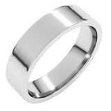 14K White Gold 5 mm Lightweight Comfort-Fit Flat Band Size 8