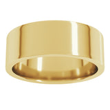 10K Yellow Gold 7 mm Lightweight Comfort-Fit Flat Band Size 10