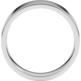 14K White Gold 6 mm Lightweight Comfort-Fit Flat Band Size 7