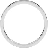 14K White Gold 3 mm Lightweight Comfort-Fit Flat Band Size 5.5