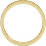 14K Yellow Gold 3 mm Flat Comfort Fit Light Band Size 8