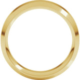 14K Yellow Gold 7 mm Beveled-Edge Comfort-Fit Flat Band Size 9