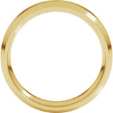 14K Yellow Gold 5 mm Beveled-Edge Comfort-Fit Flat Band Size 12.5