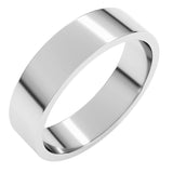 10K White Gold 5 mm Flat Band Size 11