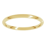 10K Yellow Gold 1.5 mm Lightweight Comfort-Fit Half Round Band Size 10.5