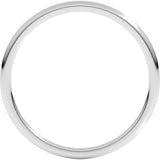 14K White Gold 1 mm Lightweight Comfort-Fit Half Round Band Size 4.5