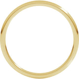 14K Yellow Gold 1 mm Lightweight Comfort-Fit Half Round Band Size 5.5
