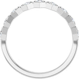 14K White Gold 3/8 CTW Lab-Grown Diamond Stackable Ring