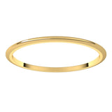 14K Yellow Gold 1 mm Half Round Band Size 3