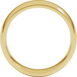 10K Yellow Gold 7 mm Lightweight Comfort-Fit Half Round Band Size 6
