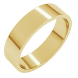 10K Yellow Gold 5 mm Flat Band Size 8