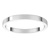 14K White Gold 2 mm Flat Band Size 9