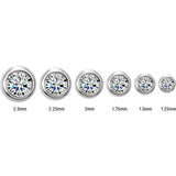 14K White Gold .05 CTW Natural Diamond Micro Bezel-Set Earrings