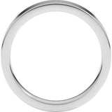 14K White Gold 4 mm Comfort-Fit Flat Band Size 6.5