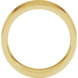 18K Yellow Gold 7 mm Comfort-Fit Flat Band Size 10