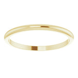10K Yellow Gold 1.5 mm Half Round Band Size 1