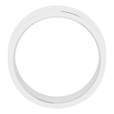 14K White Gold 9 mm Lightweight Comfort-Fit Flat Band Size [cv