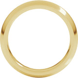 14K Yellow Gold 3.5 mm Comfort-Fit Half Round Band Size 7